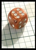 Dice : Dice - 6D Pipped - Orange Speckled with White Pips by Chessex - Gift Aug 2013